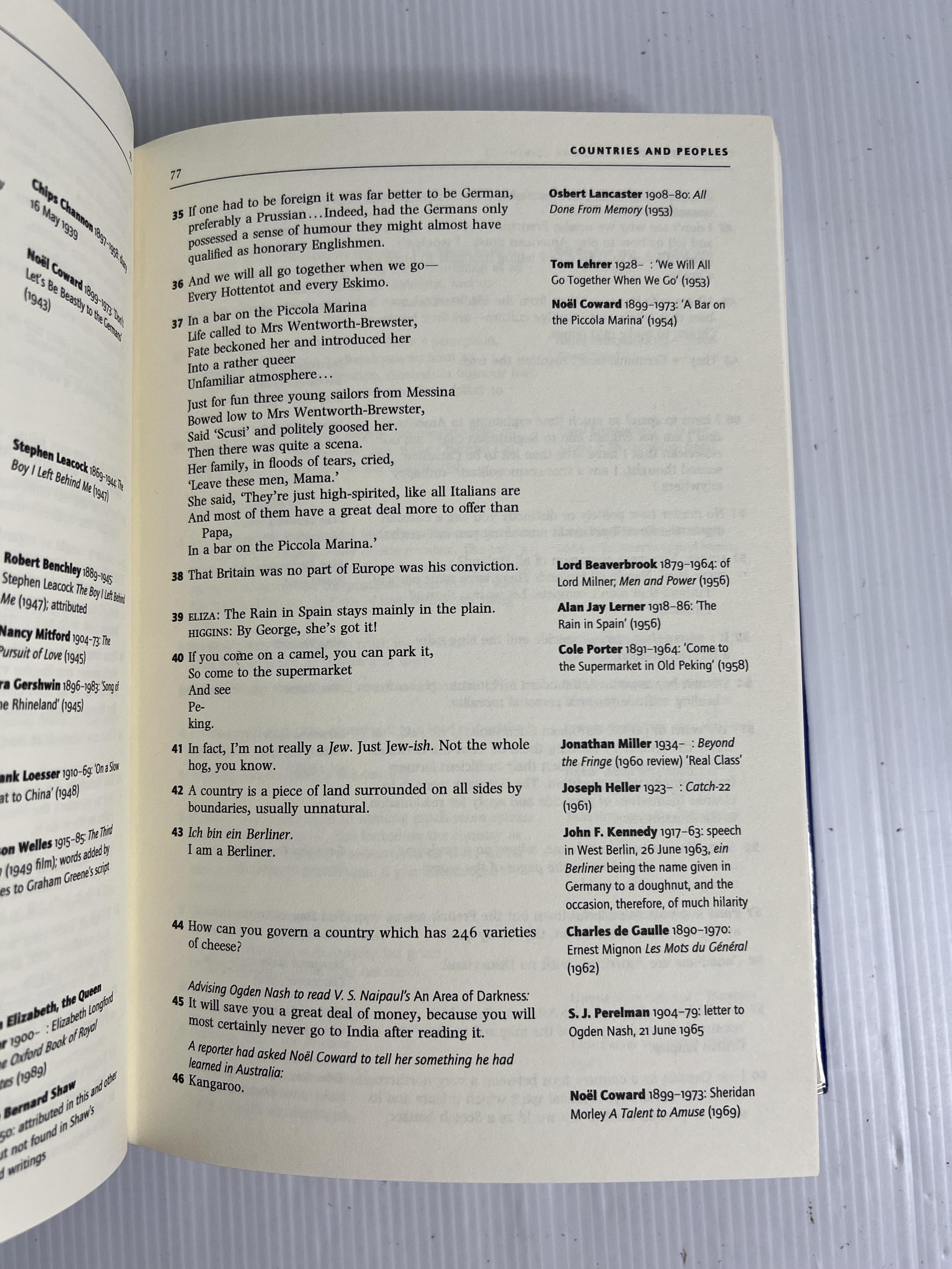 The Oxford Dictionary of Humorous Quotations Ned Sherrin November 30, 1995 90-99% Hardcover