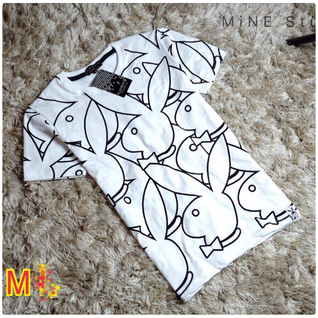 เสื้อยืดงานสกรีนทั้งตัวลายโลโก้ PLAYBOY