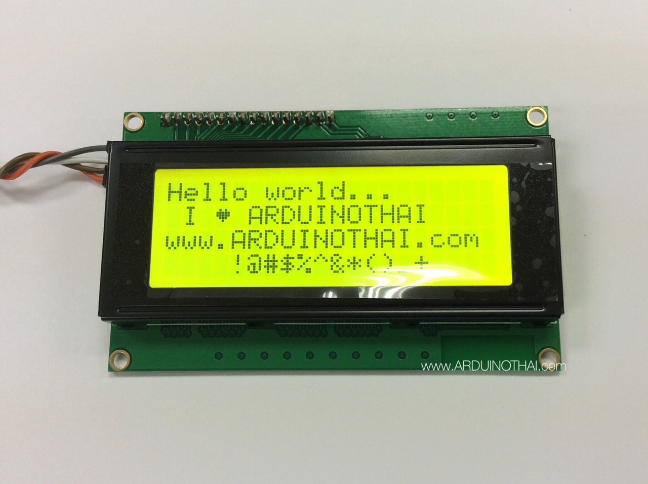 2004 LCD With I2C Interface (Yellow Screen)