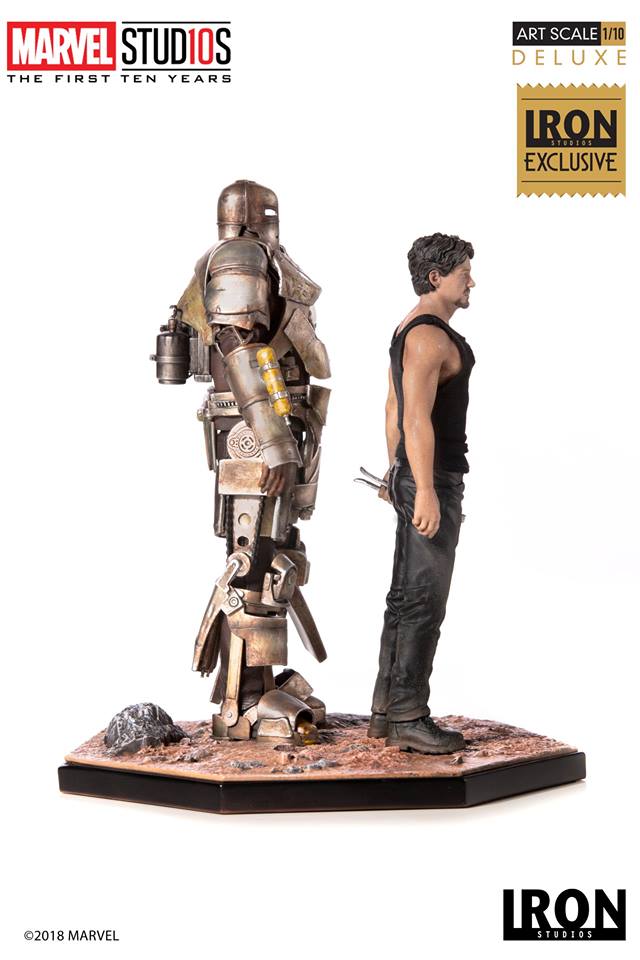Iron Studios Deluxe Art Scale 1/10 Tony Stark & Mark I (EX)
