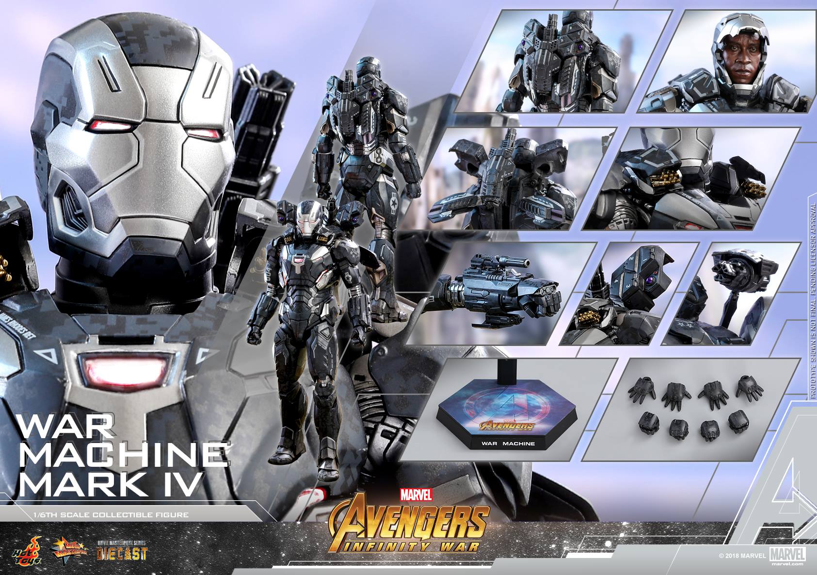 Hot Toys MMS499D26 AVENGERS: INFINITY WAR - WAR MACHINE MARK IV