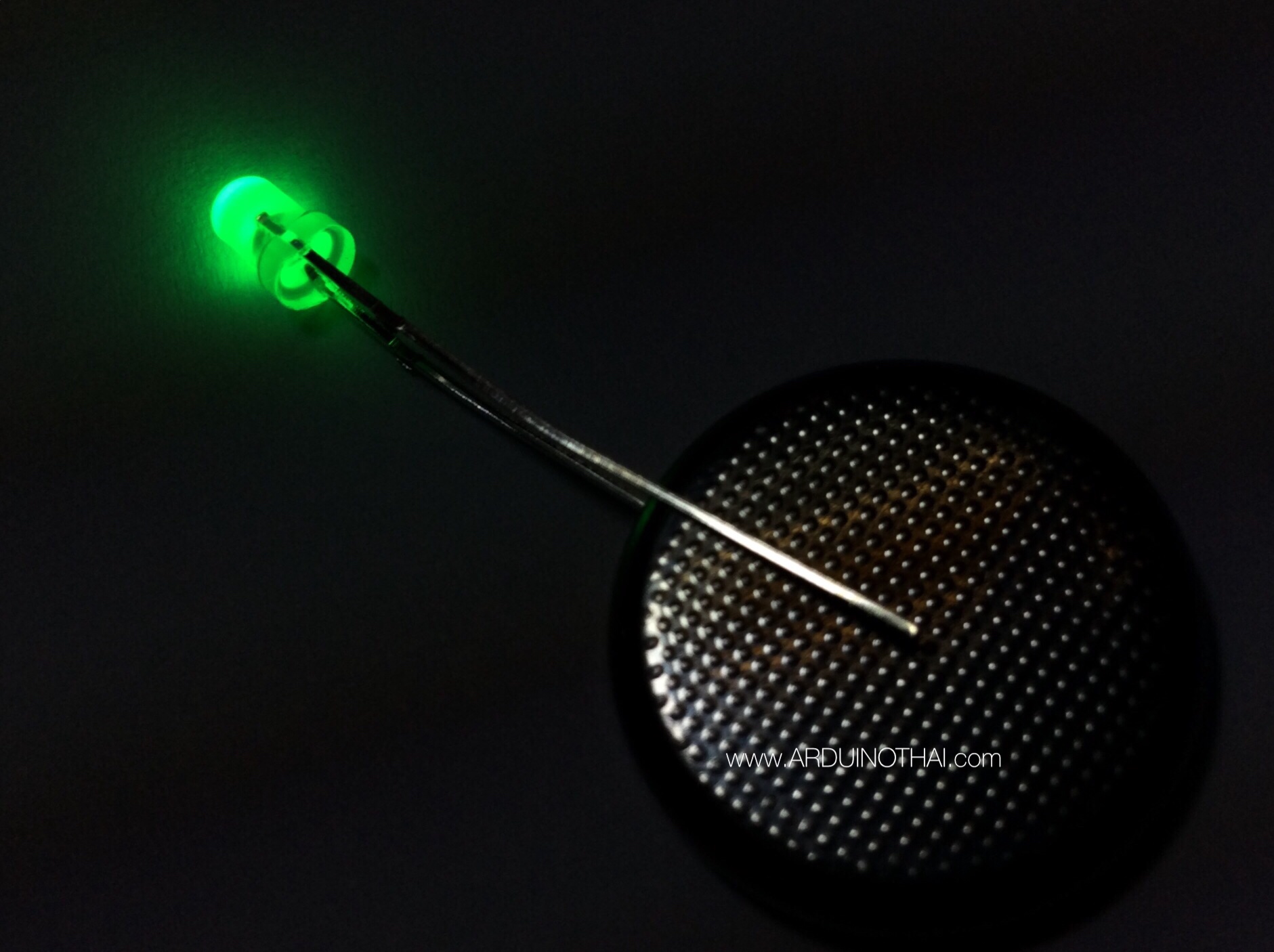 3mm LED Green (จำนวน 5 ดวง) สต็อกไทยส่งไว