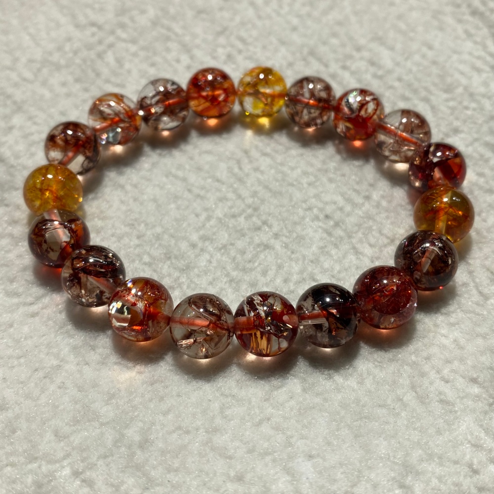 Hematoid In Quartz 10 mm เฮมาทอยด์ ฮีมาทอยด์ AAA+