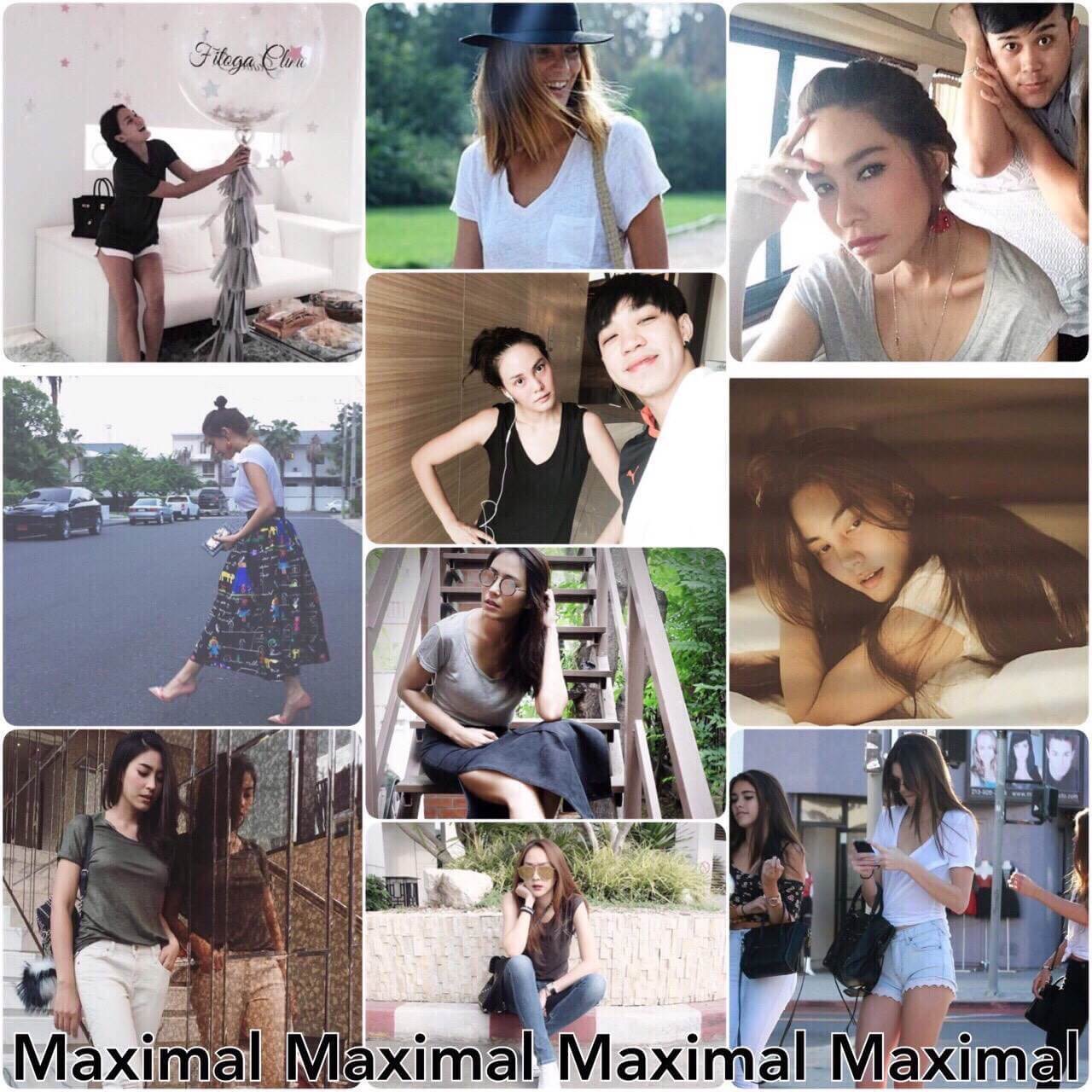 เสื้อคอวีแขนสั้นผ้าสลาฟ เสื้อทรงสวยแบบดาราใส่