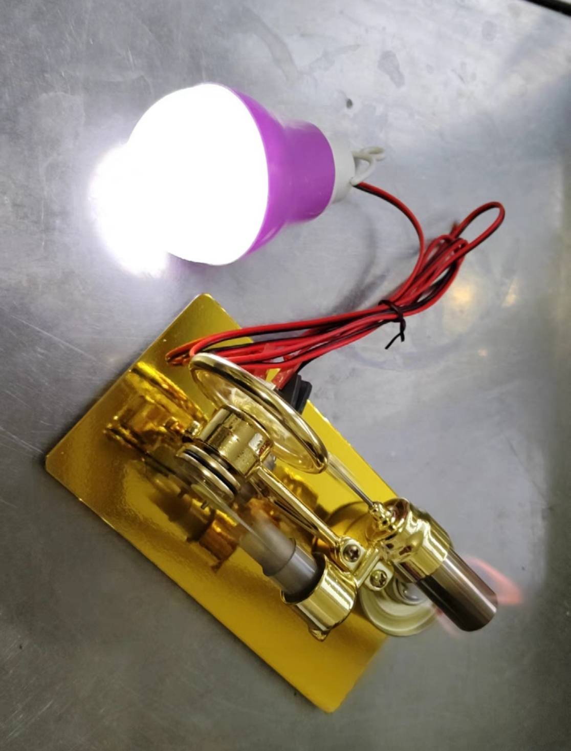 OT199 แบบจำลองเครื่องยนต์สเตอร์ลิง เครื่องจักรไอน้ำ ** มีแบบปั่นไฟได้**เลือกก่อนซื้อ