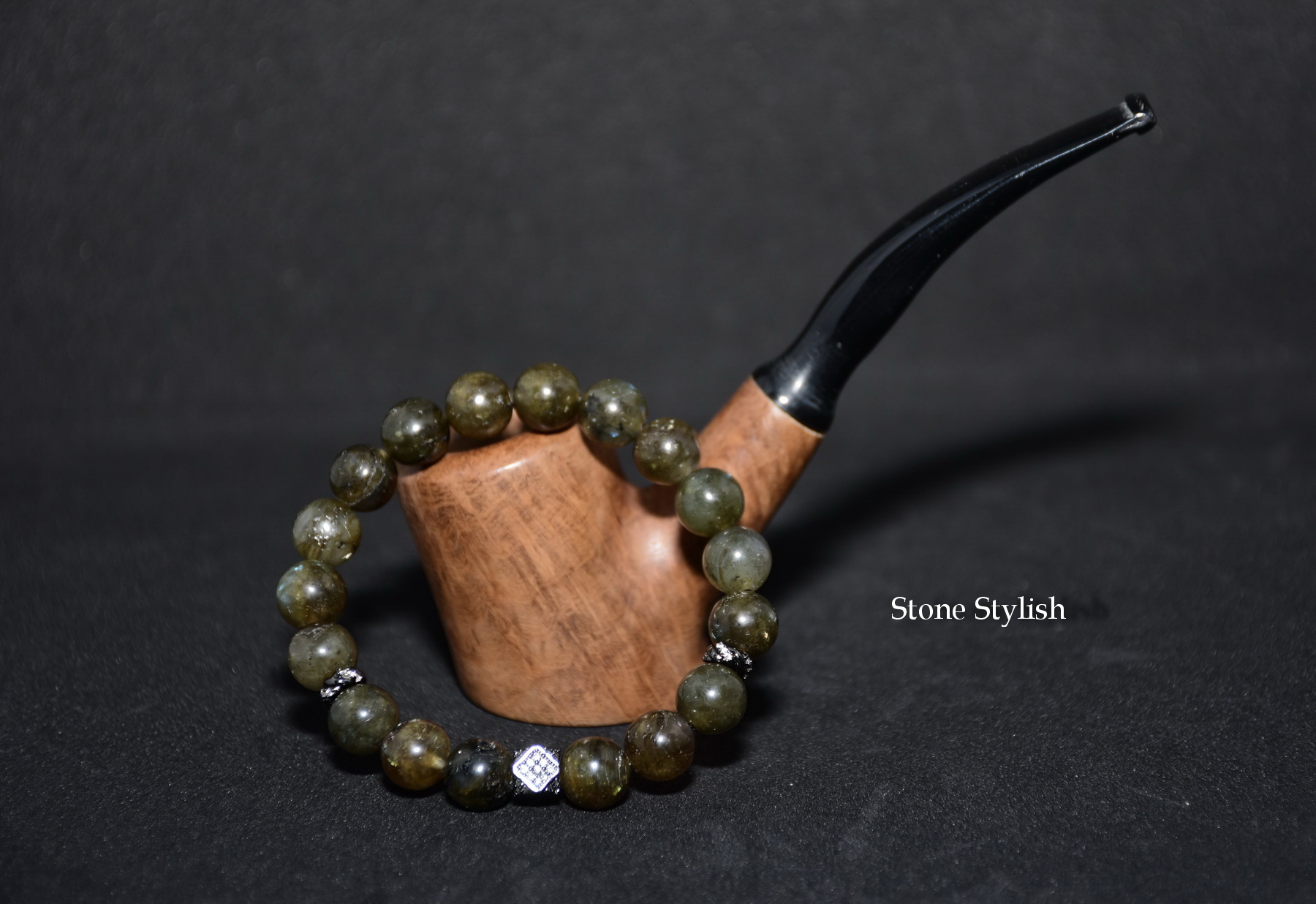 สร้อยข้อมือลาบราดอไลต์ Labradorite ขนาด 10 มิล