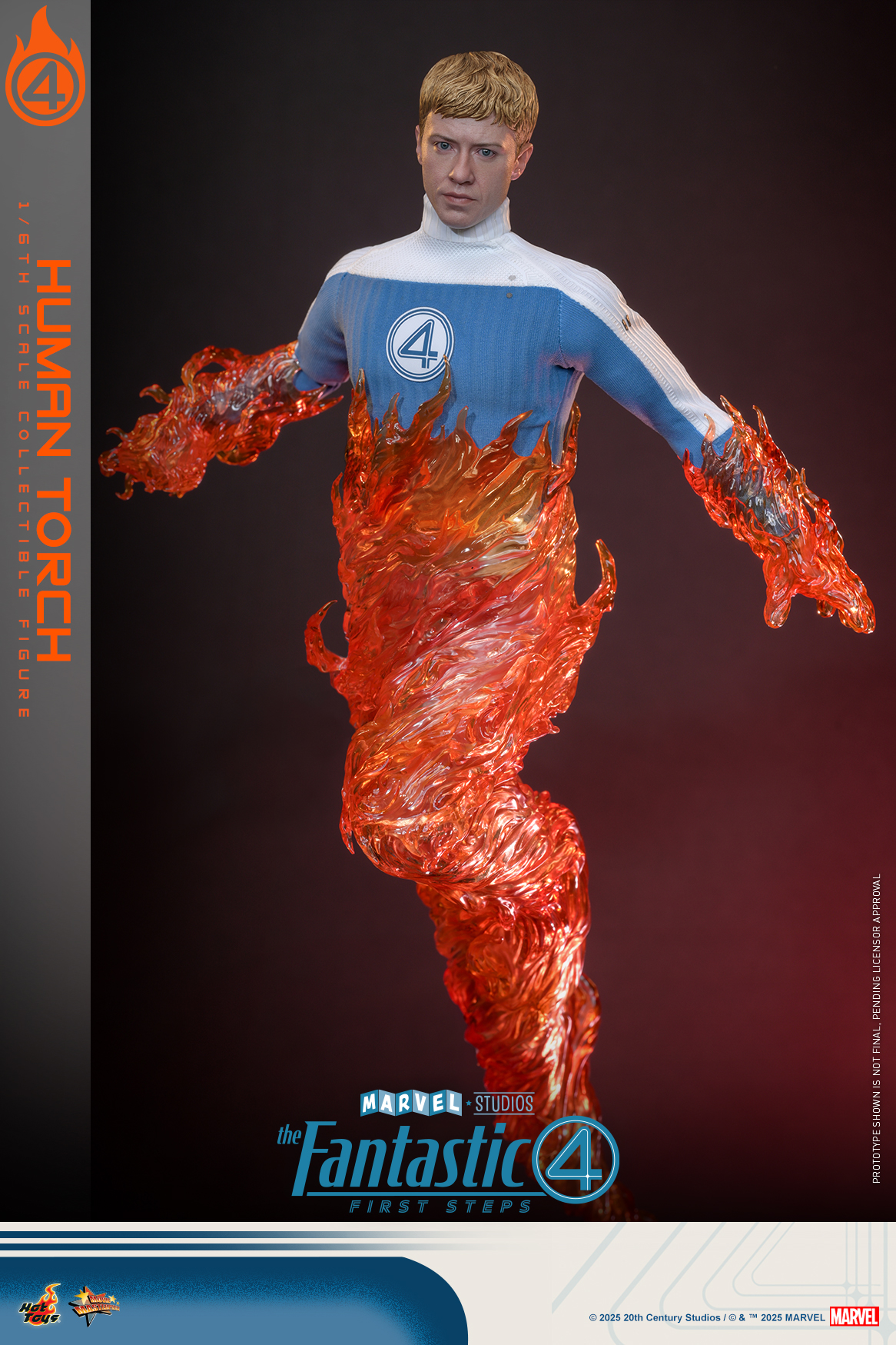 Hot Toys MMS829B The Fantastic Four: First Steps - Human Torch (Special Edition)