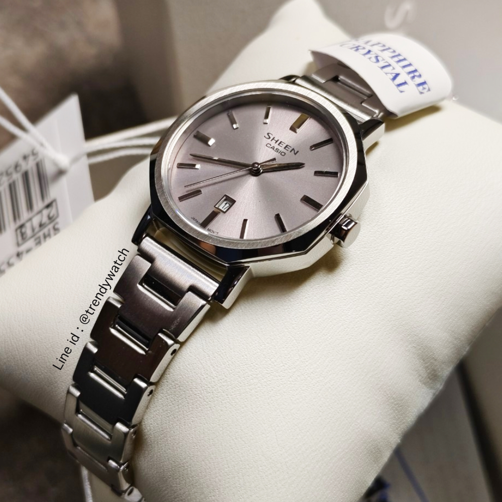 นาฬิกาข้อมือ Casio Sheen อะนาล็อก กระจกแซฟไฟร์ SHE-4554 Series SHE-4554D-8 | SHE-4554GM-9 | SHE-4554BM-1 | SHE-4554PGM-4