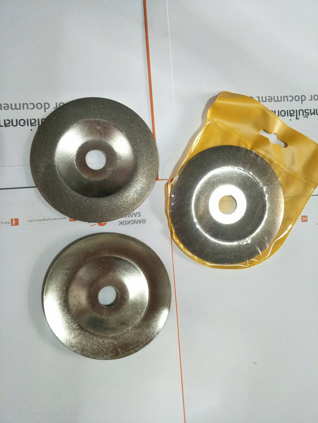 DG32 ใบเจียรเพชรละเอียด เบ 120 รูเพลา 16 มิล ใส่หินเจียร 4 นิ้ว ทรงจานบิน โค้ง