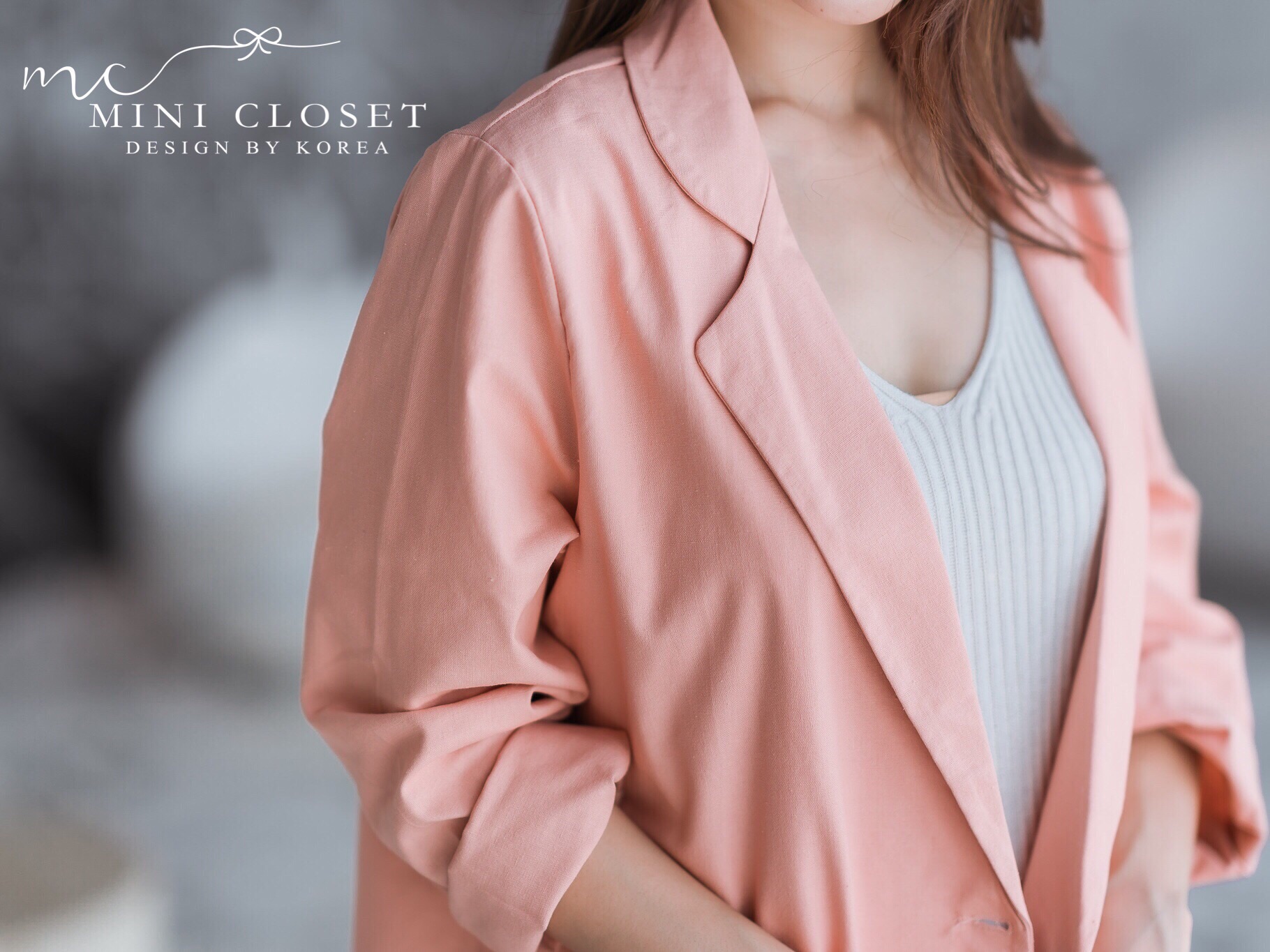 Blazer เบลเซอร์ เสื้อสูทสไตล์เกาหลี ทรงสวยผ้าลินินรีดง่าย