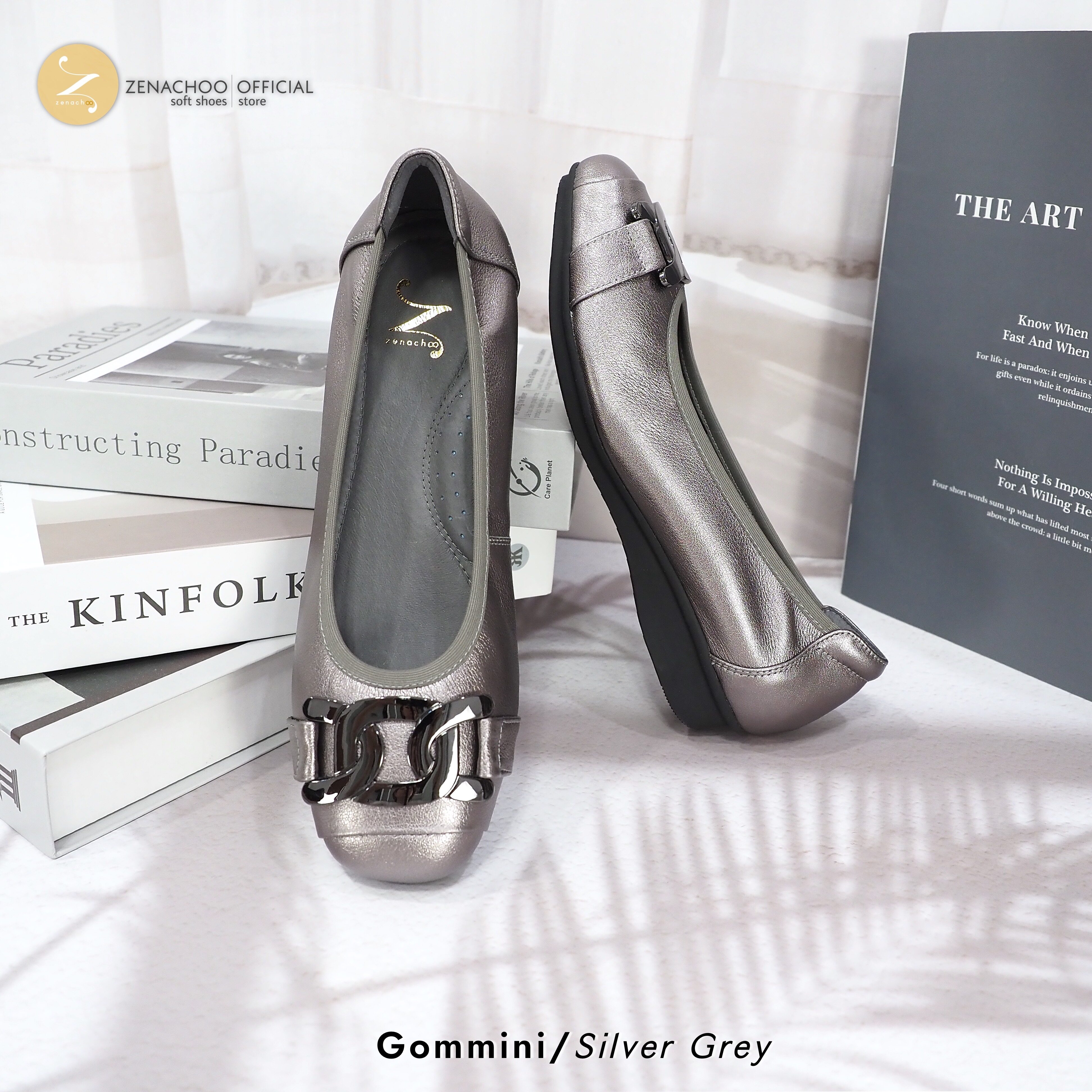 ทรงปกติ เปลี่ยนไซส์ได้-ไม่รับคืน Zenachoo รุ่น Gommini สูง 1 นิ้ว รองเท้าหนังแกะแท้ หัวตัดหน้ากว้าง หนังนิ่มมาก