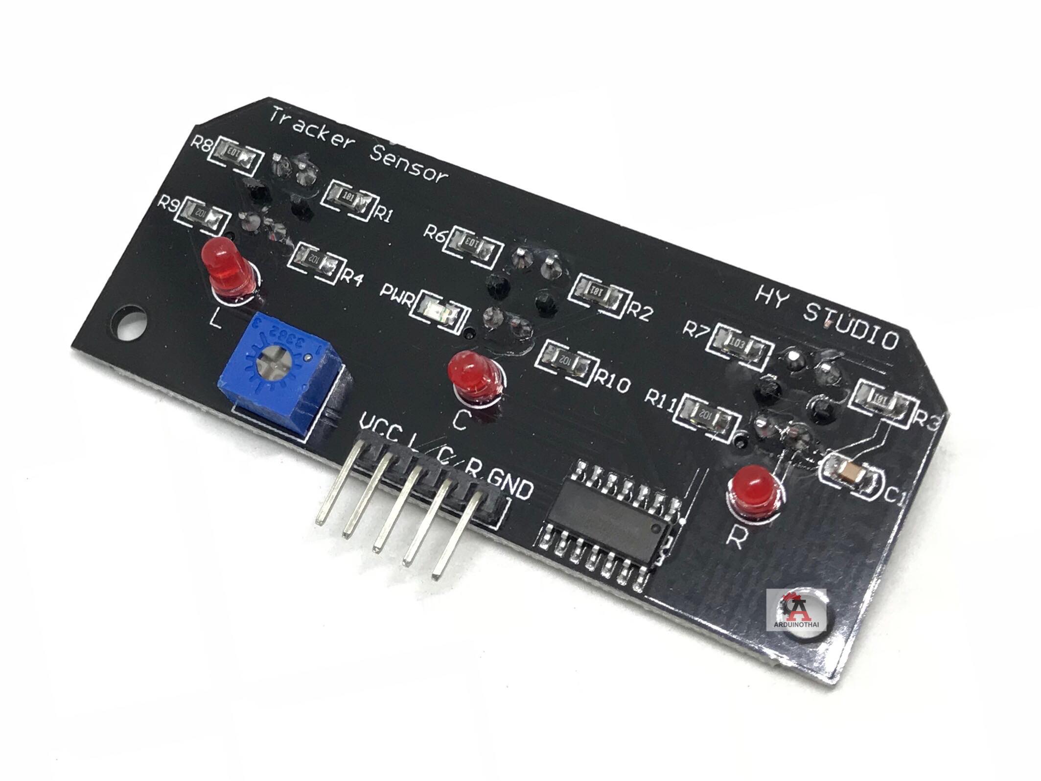 เซนเซอร์ตรวจจับเส้นขาวดำ 3 จุด 3-Way Tracking Module TCRT5000
