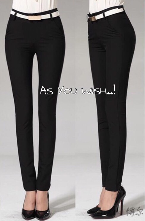 กางเกงยีนส์สีดำ กางเกงยีนส์เข้ารูปทรงสวย