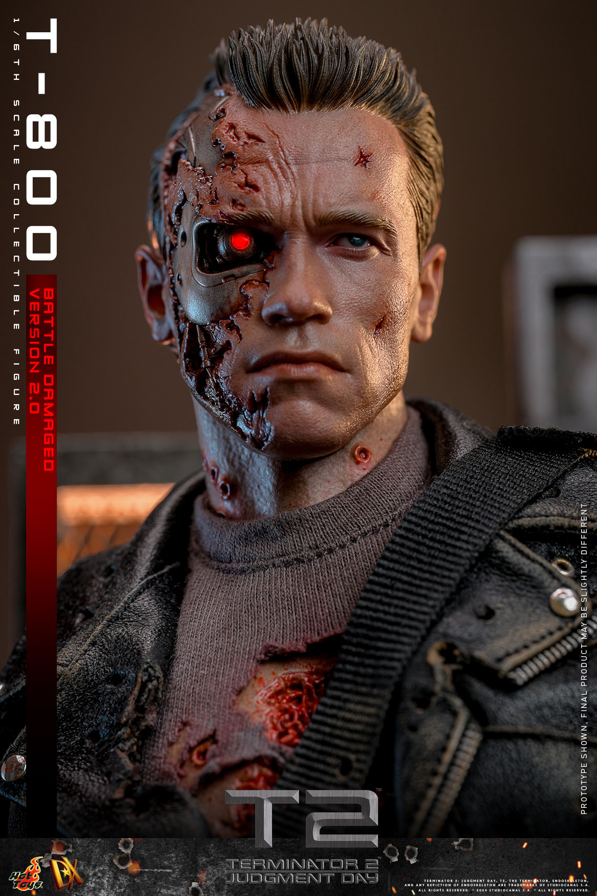 Hot Toys DX46 Terminator 2: Judgment Day - T-800 (Battle Damaged Version 2.0)