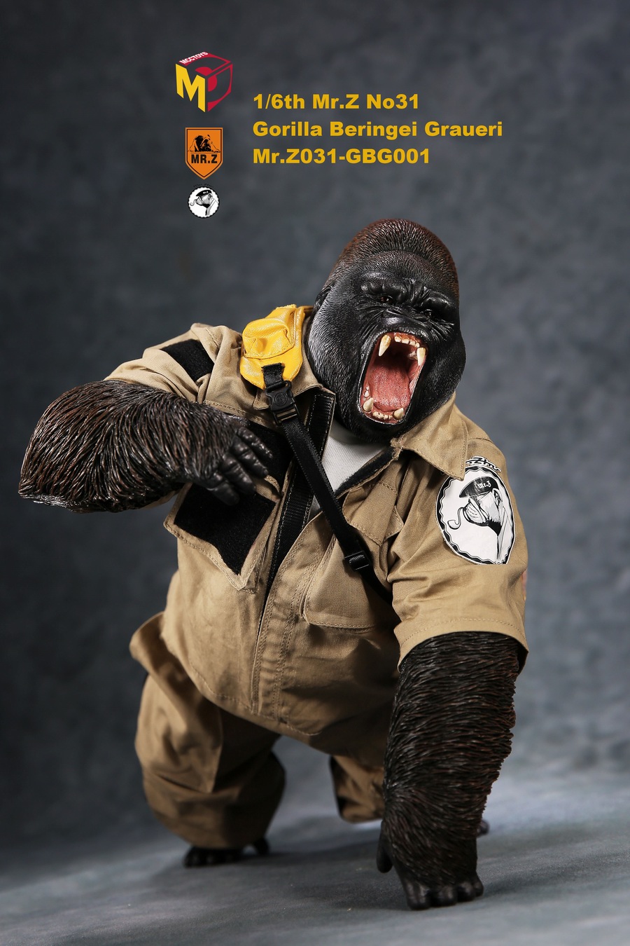 Mr.Z MRZ031-GBG001, 002 Animal Model - Gorilla Beringei Graueri (Black&White)