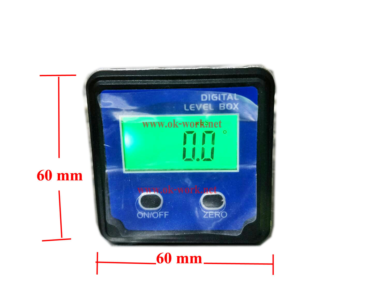 R11 กล่องวัดองศาแบบ ดิจิตอล มีแม่เหล้กในตัว ขนาด 60x60 mm
