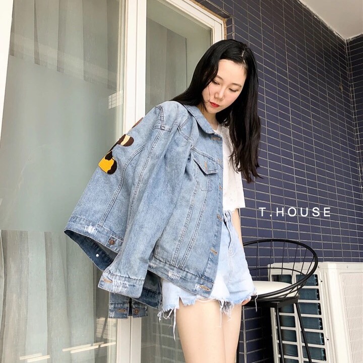 แจ็คเก็ตยีนส์GUCCY 🧸เสื้อยีนส์สไตล์เกาหลี น่ารักๆ