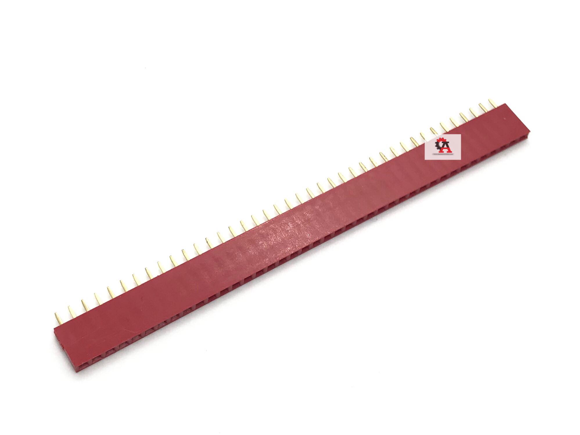 Female socket 2.54MM pitch single row (1x40) Red