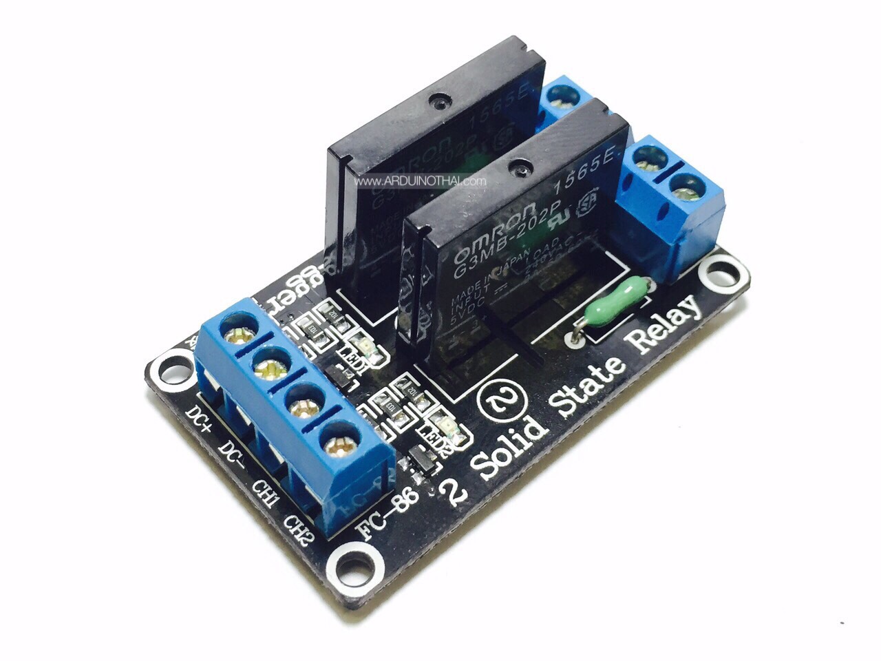 2 Chanel Solid State Relay ควบคุมไฟ AC 220-240V