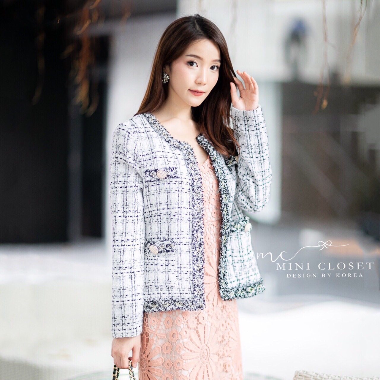 เสื้อคลุมผ้าทวิต เสื้อทวีตเรียบหรูดูสวยแพงสไตล์ชาแนล