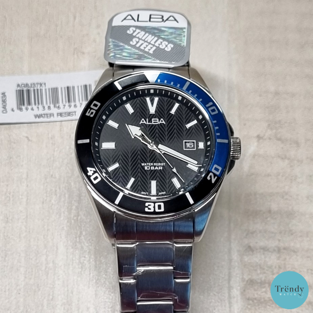 ALBA Active Quartz นาฬิกาข้อมือผู้ชาย (สินค้าใหม่ ของแท้ มีใบรับประกันศูนย์) รุ่น AG8J37X1 สายแสตนเลส