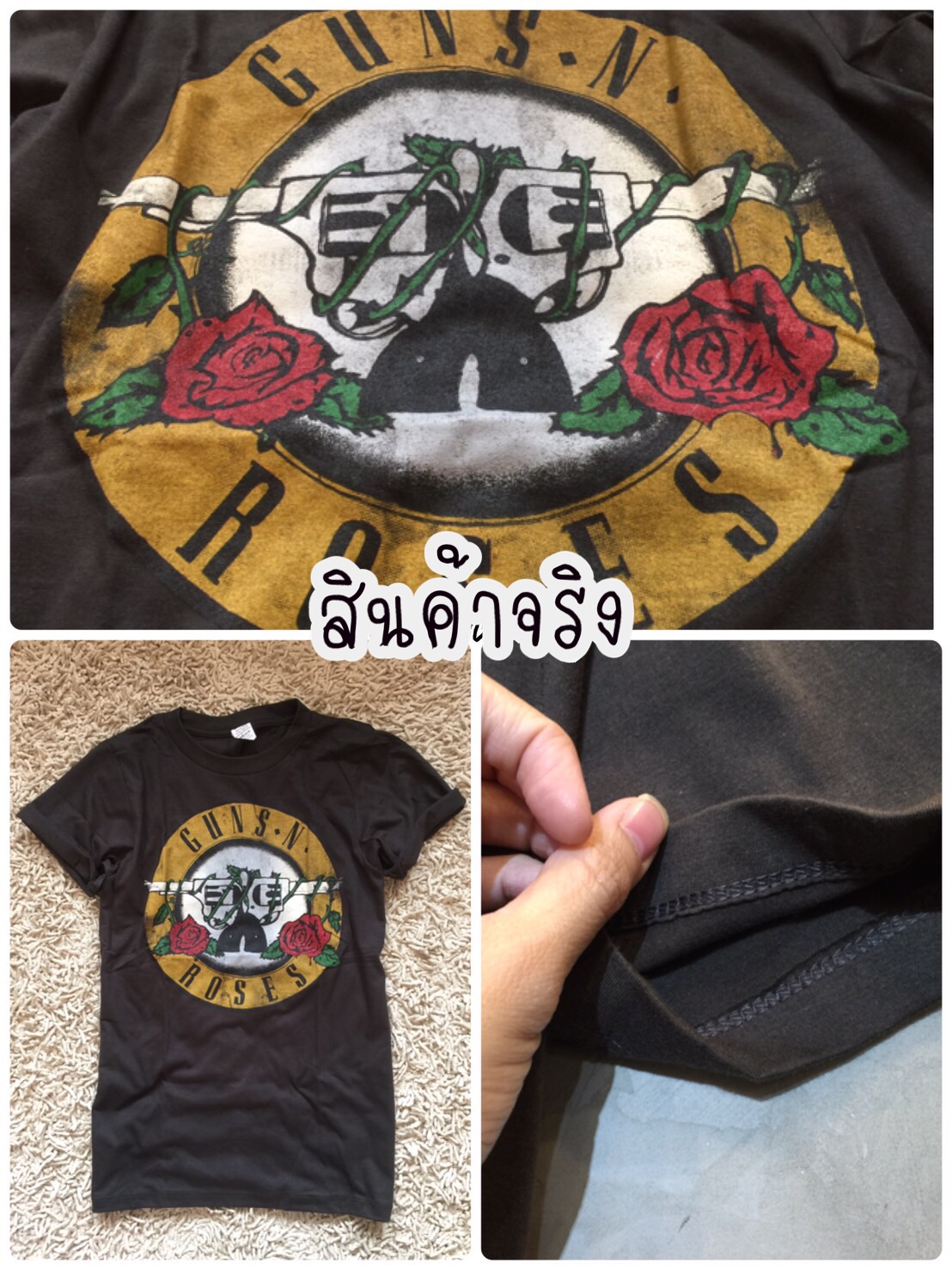 ลายขายดีมาเพิ่มจองด่วนนะคะ Vintage Band T-Shirt เสื้อยืดสกรีน ลาย Guns'n Rose ช่วงนี้กลับมาhot hit อีกครั้งในหมู่ดาราเซเลบ ใส่กันเยอะค่ะ ไม่อยากตกเทรนด์ จัดกันไปเลยค่ะ
