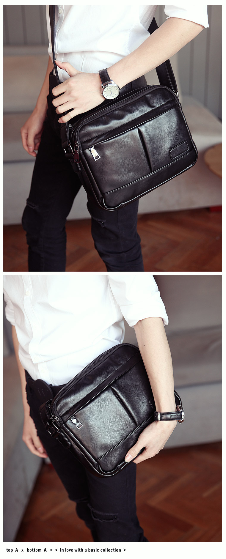 พร้อมส่ง กระเป๋าผู้ชายสะพายข้าง ใส่ IPAD แฟชั่นเกาหลี
