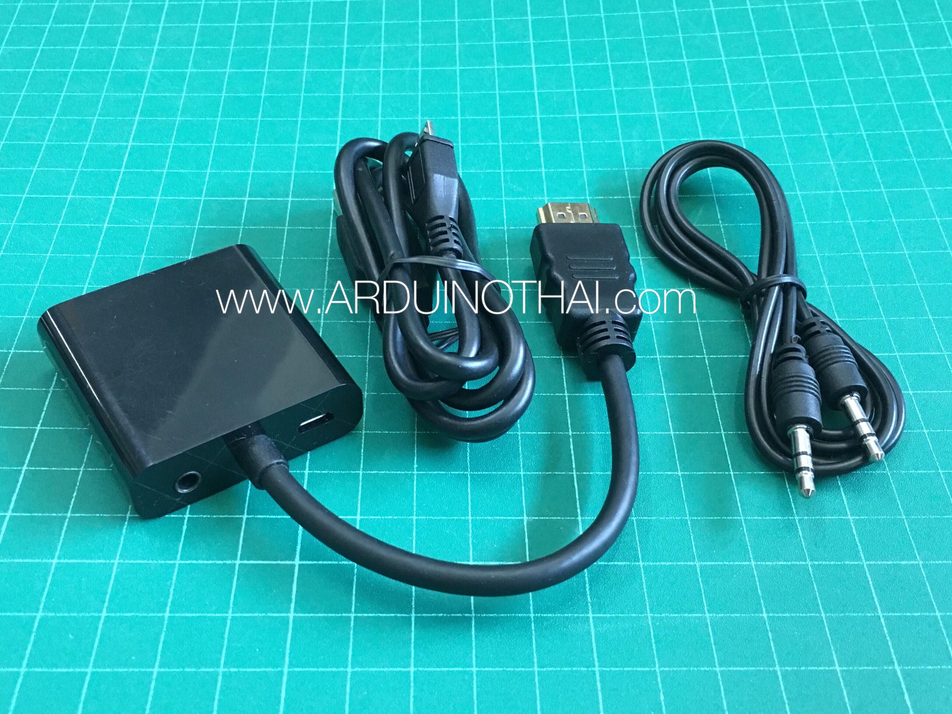 HDMI to VGA With Audio Output and Usb Power Supply (Black)