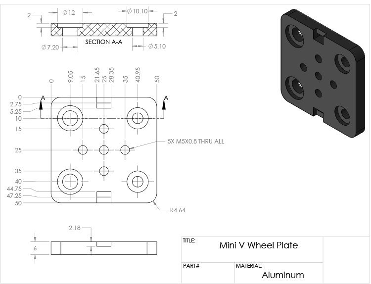 ชุดล้อสไลด์ Aluminium Profile 2020 2040 V-Slot