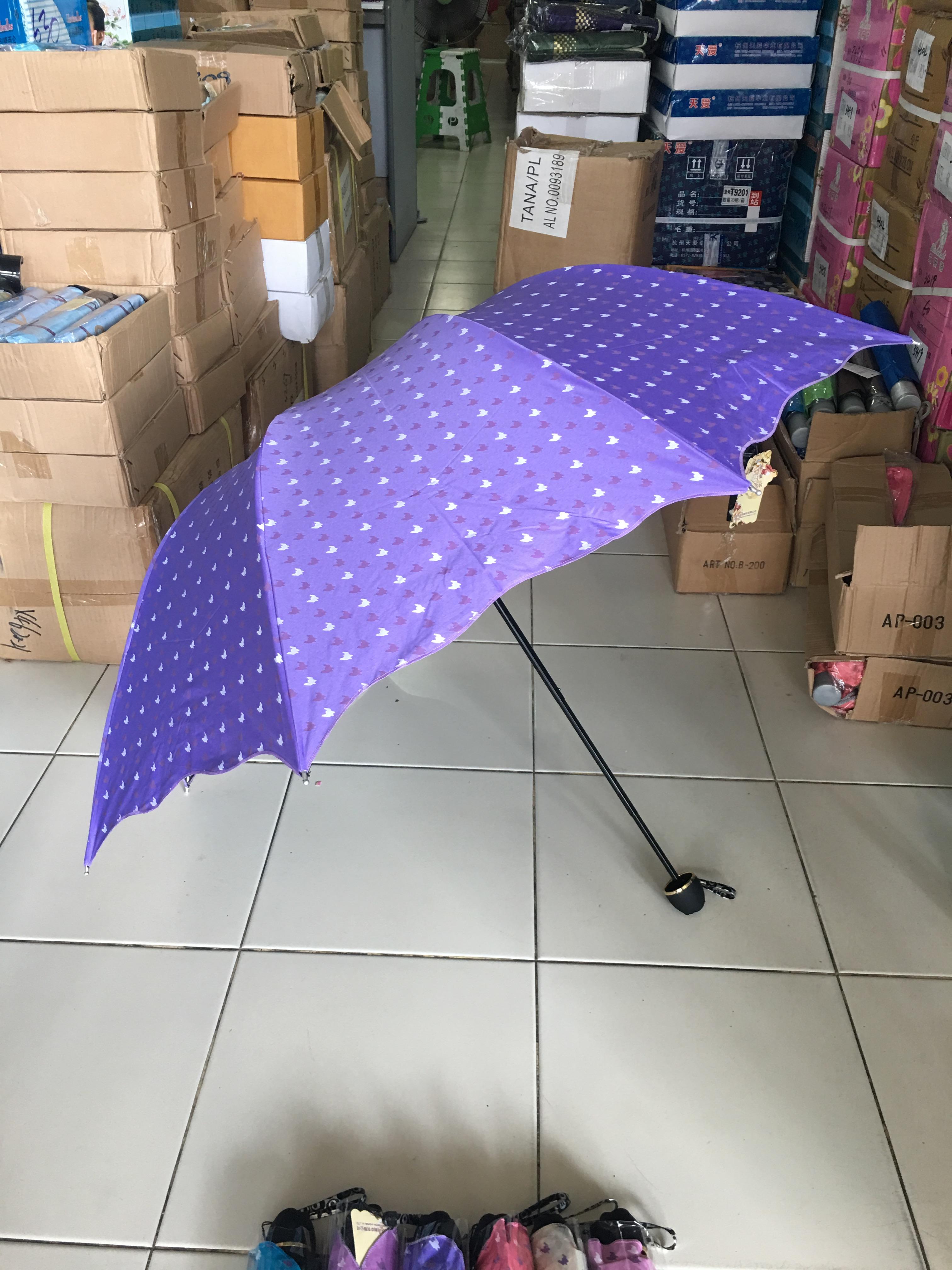 ร่มโค้งแฟชั่นยูวีดำรหัส3413