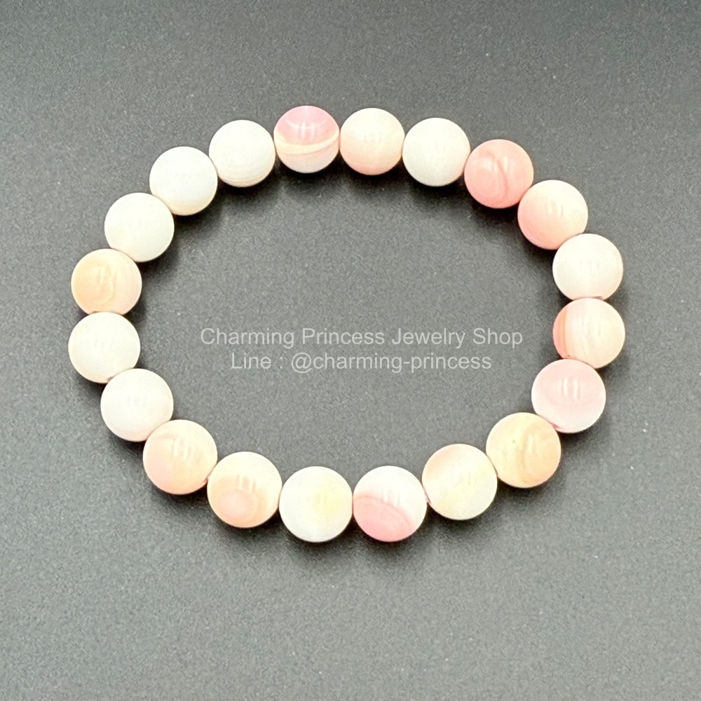 Pink Queen Conch Shell พิงค์เชลล์ เป็นหินแห่งโชคลาภและความสงบสุข เป็นพลังงานในด้านการดึงดูดคู่รักที่แท้จริงของเจ้าของ การได้พบความสุข 9.5-10 มม สำเนา