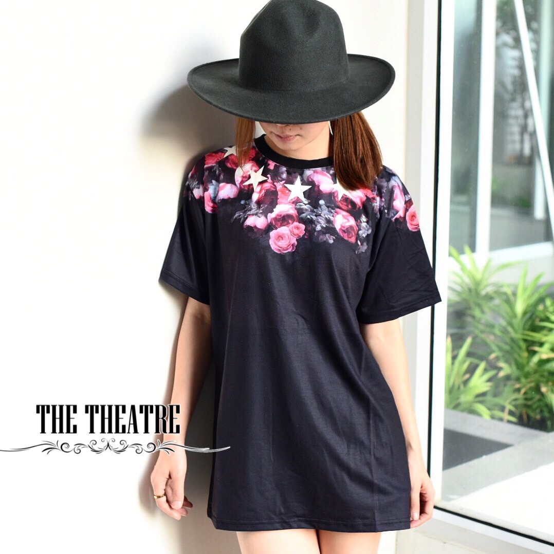 New!!! Givenchy floral t-shirt เสื้อยืดลายดอก งานป้าย givenchy ผ้าคอตตอนอย่างดี สวยมากๆๆ
