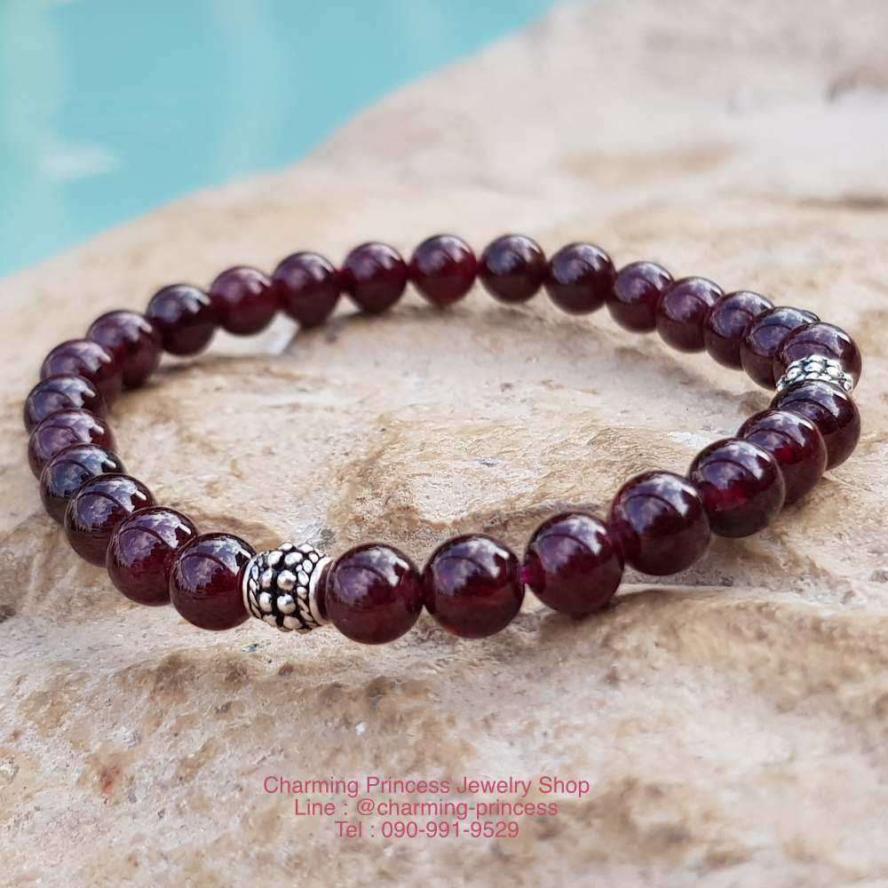 Garnet โกเมน 6 mm A หินสำหรับคนเกิดเดือนมกราคม ราศีมังกร