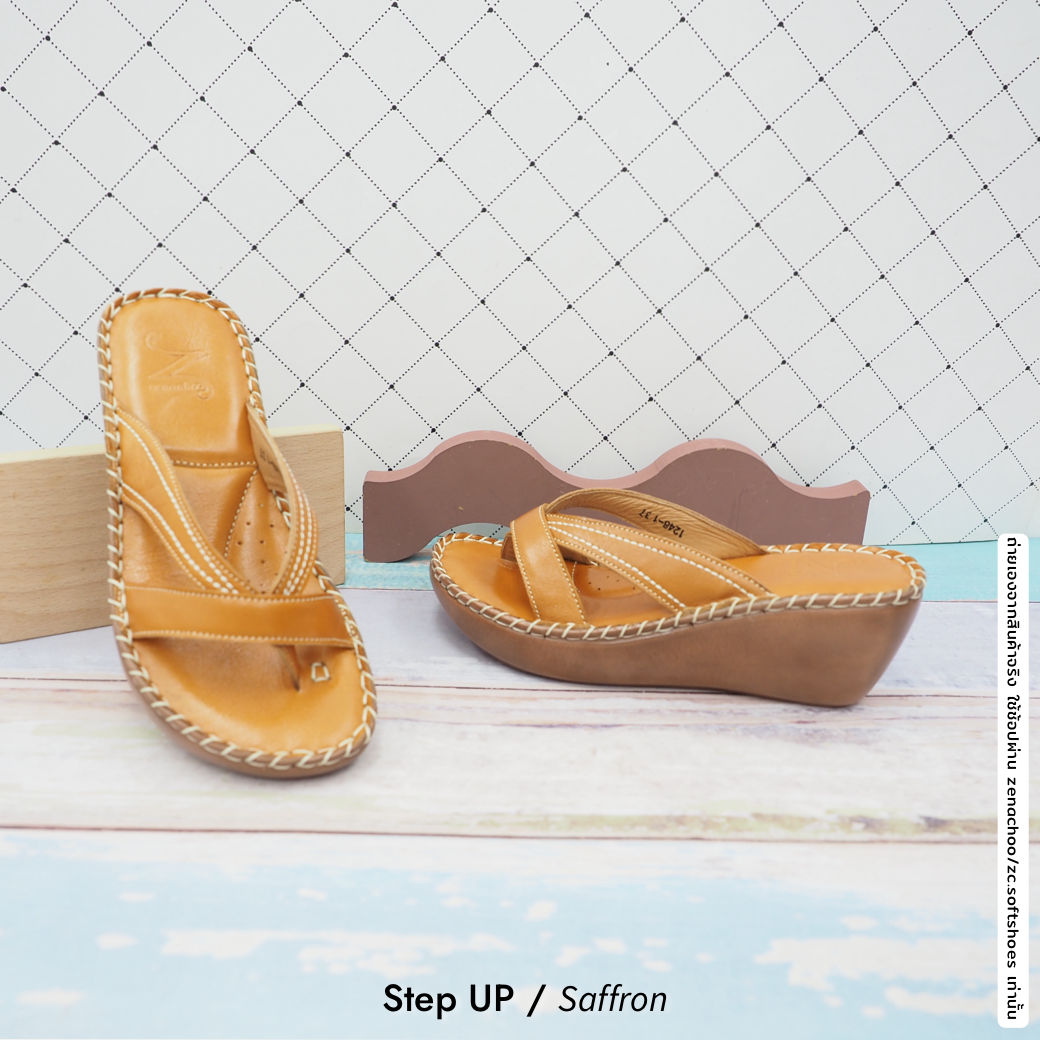 ทรงปกติ:เปลี่ยนไซส์ได้-ไม่รับคืน รุ่นขายดี รองเท้าสุขภาพ zenachoo รุ่น Step up ความสูง 2.5 นิ้ว