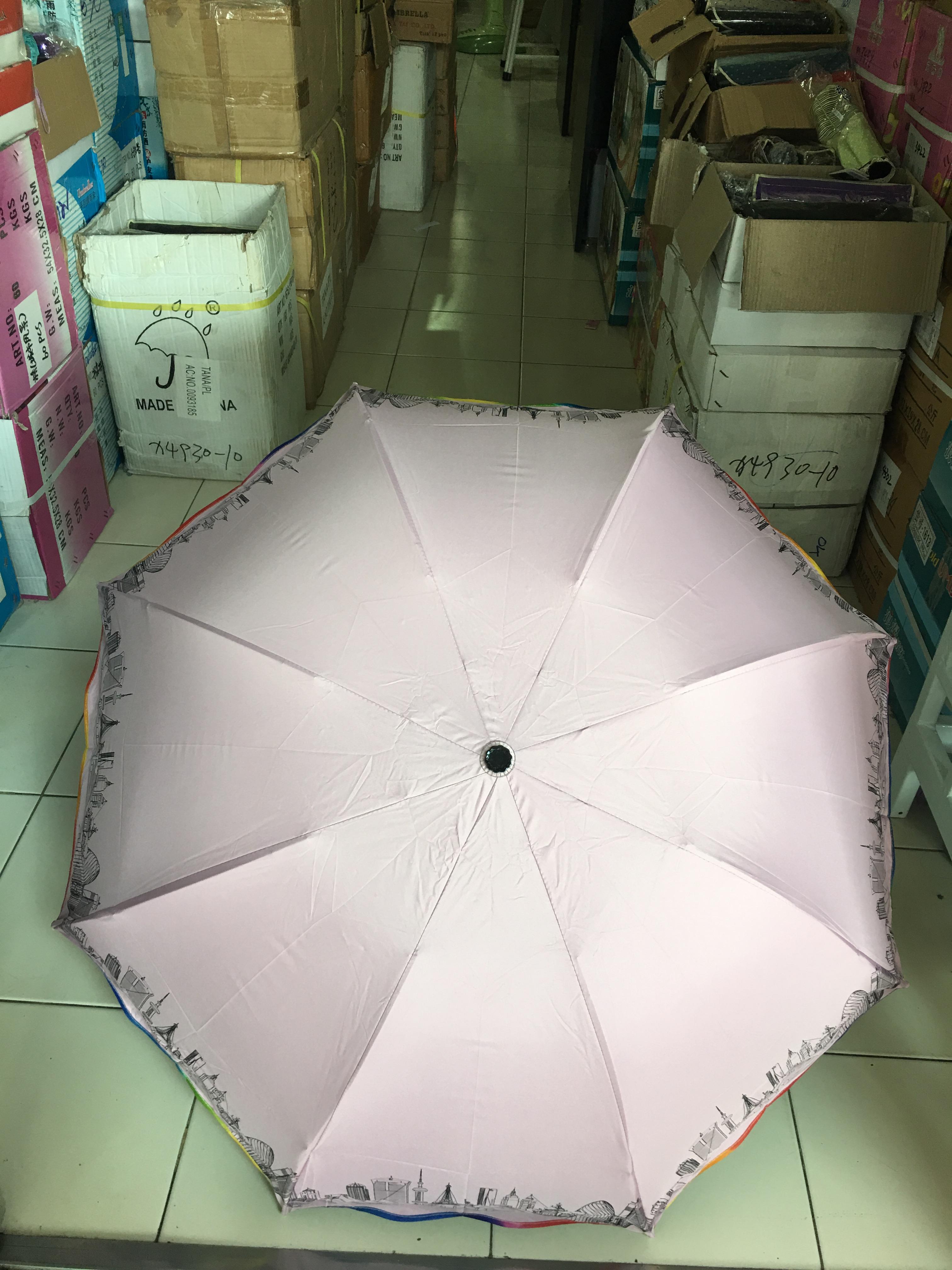 ร่มโค้งแฟชั่นยูวีสีเงิน รหัส 588