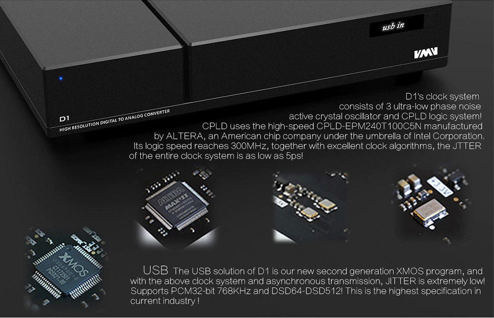 ขาย SMSL VMV D1 DAC ตั้งโต๊ะระดับ Hign-end รองรับ Hi-Res ประกันศูนย์ไทย