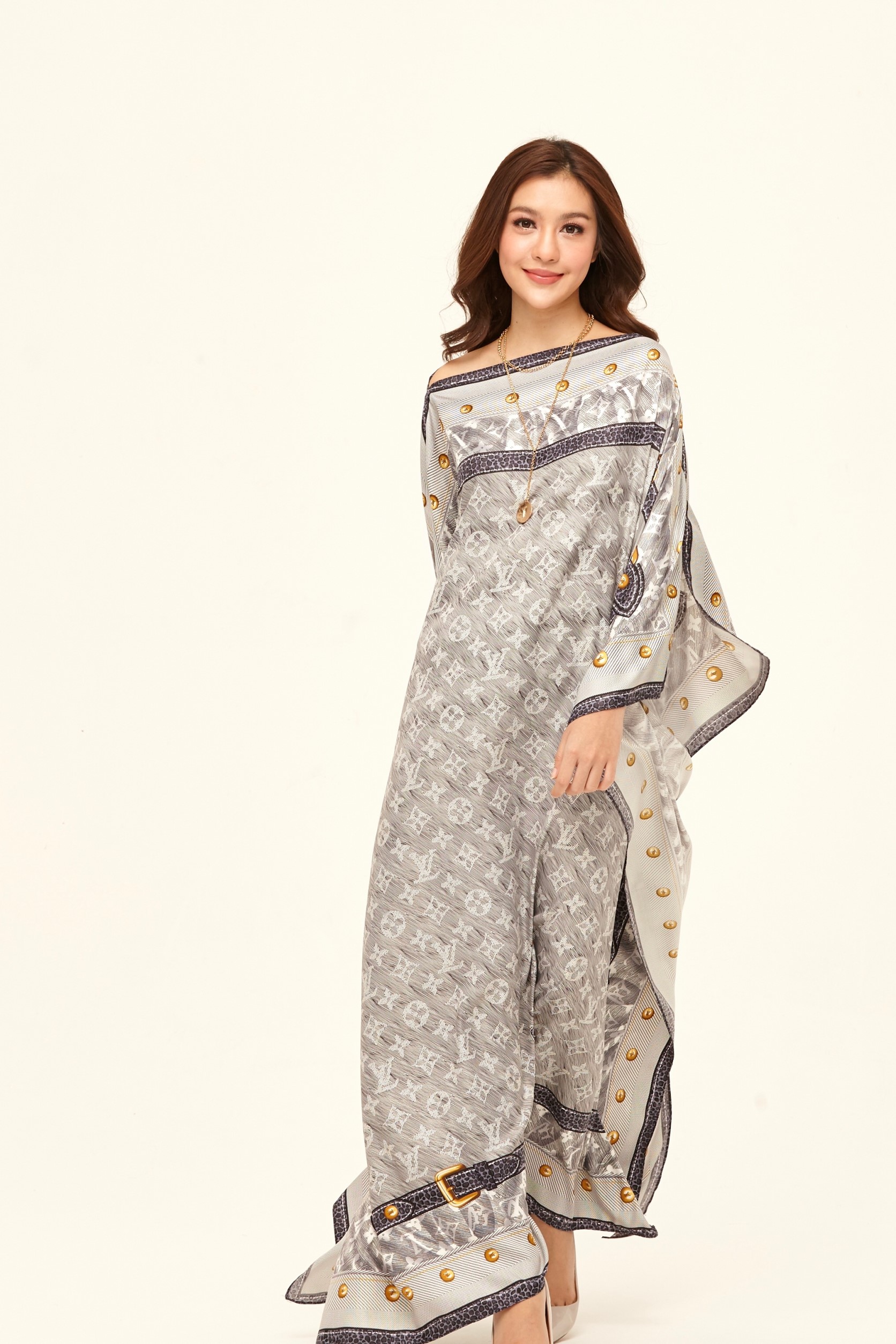 แม็กซี่เดรส เดรสยาวลายสวยหรู ผ้าดีมากๆๆงานป้ายแบรนด์ตามรูป