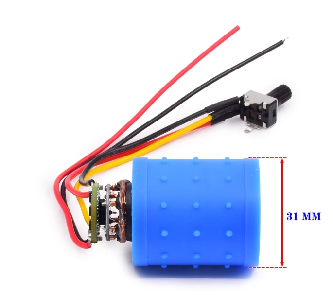 MO51 มอเตอร์พัดลมบลัสเลส 28mm 100000 รอบ 7-24V DC 5A ให้แรงลม 110 km/h สำหรับ DIY พัดลมเทอโบเจ็ท