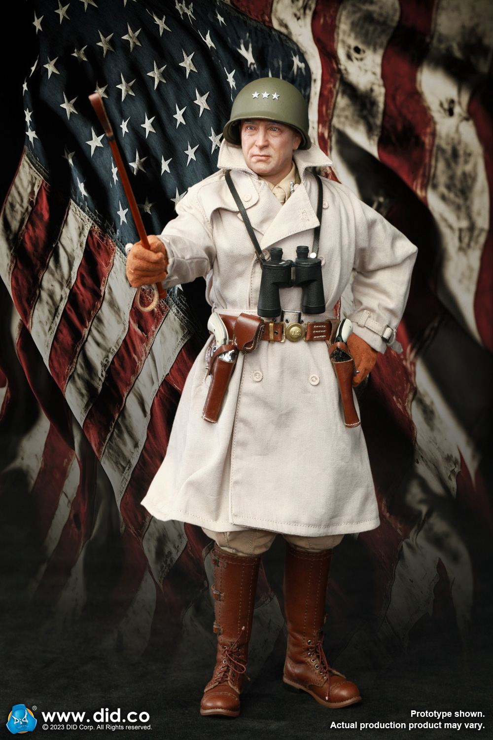 DID A80164+E60071 1/6 WWII General of the United States Army - George Smith Patton Jr.+Accessory Kit