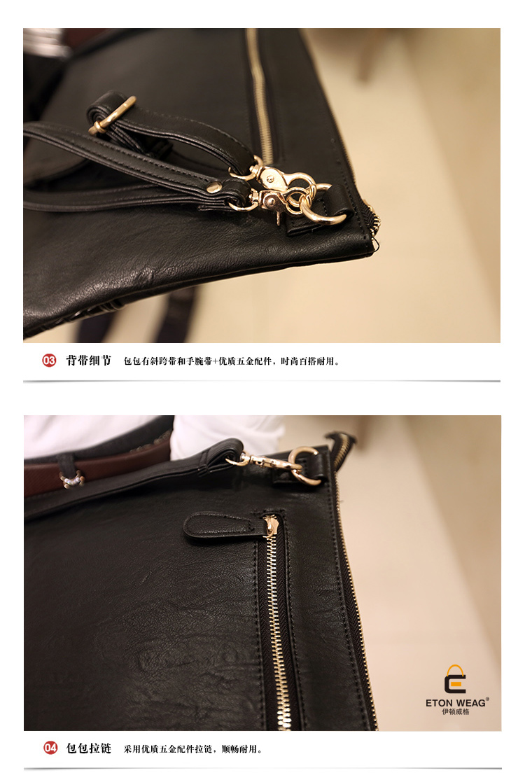 พร้อมส่ง กระเป๋าผู้ชายคลัทซ์และสะพายข้าง ใส่ ipad ลายหนังจระเข้แฟขั่นเกาหลี
