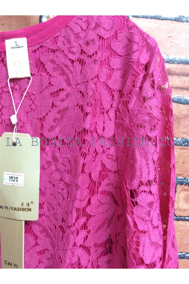 Luxe Lace Dress เดรสผ้าลูกไม้สีชมพู งานสวย มีซับในอย่างดีทั้งตัวค่ะ