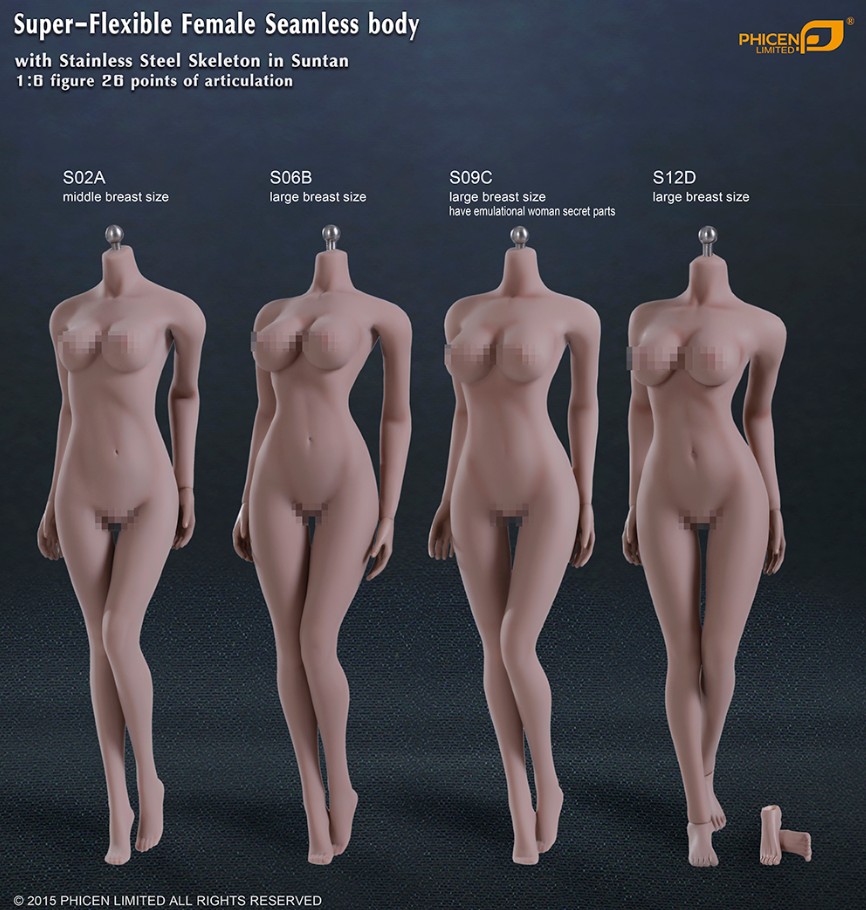 PHICEN S09C Body Stainless (Large bust, Suntan) เหมือนจริง