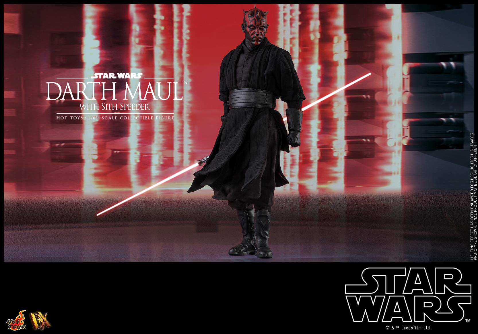 Hot Toys DX17 STAR WARS EPISODE I: THE PHANTOM MENACE - DARTH MAUL WITH SITH SPEEDER