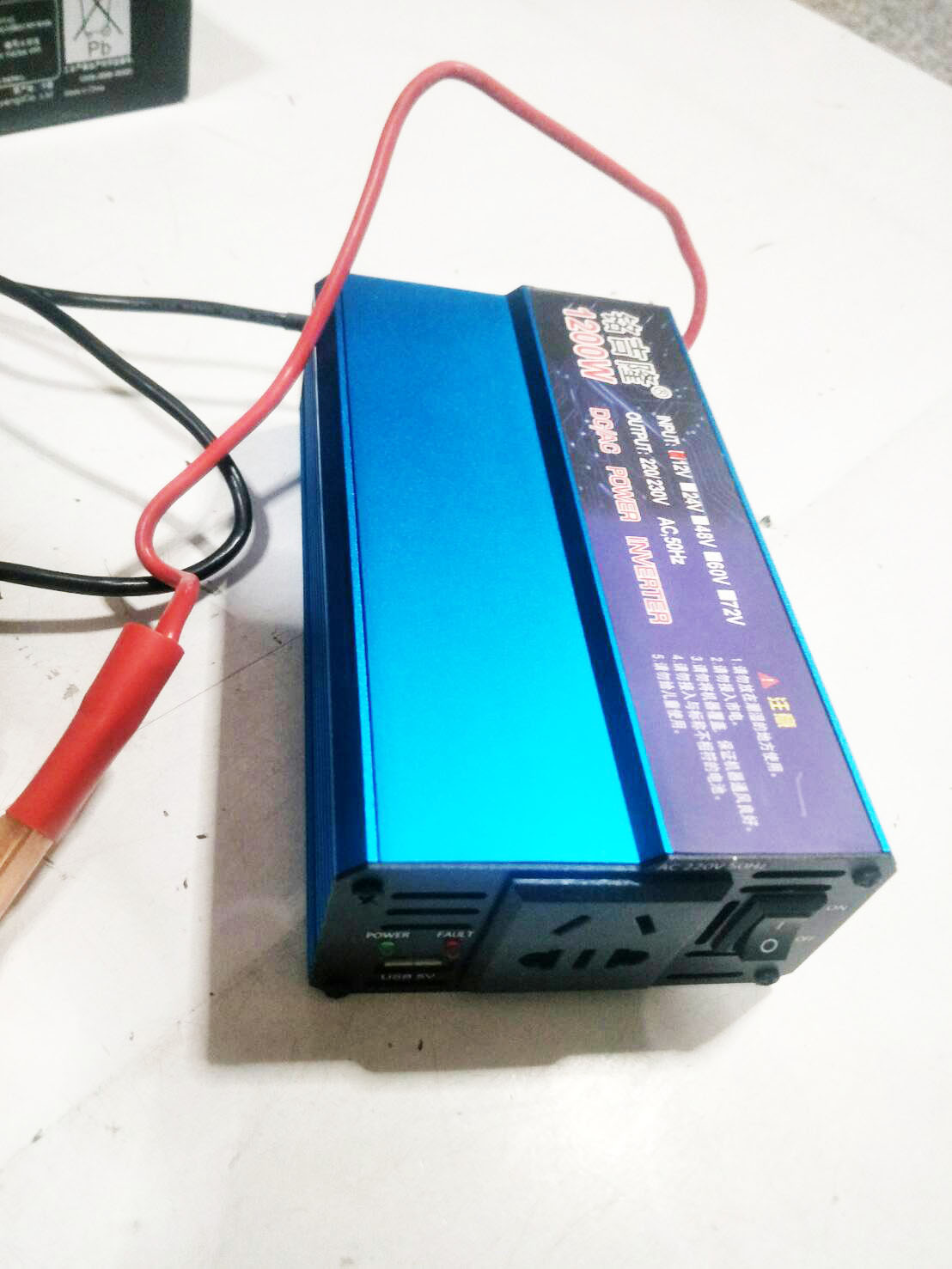 ADE06 ตัวแปลงไฟรถ 12v เป็นไฟบ้าน 1200 วัตต์ !! มีตัดไฟเกิน กันพัง สำหรับแคมปปิ้ง สถานที่ไม่มีไฟฟ้าใช้ DIY