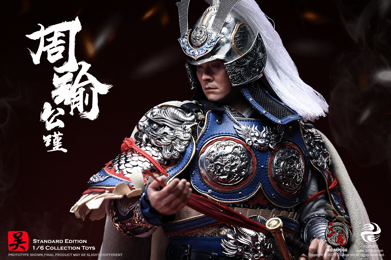 303TOYS MP037 + MP038 THREE KINGDOMS SERIES - ZHOU YU GONGJIN (EXCLUSIVE EDITION) + WHITE TIGER, THE STEED OF ZHOU YU