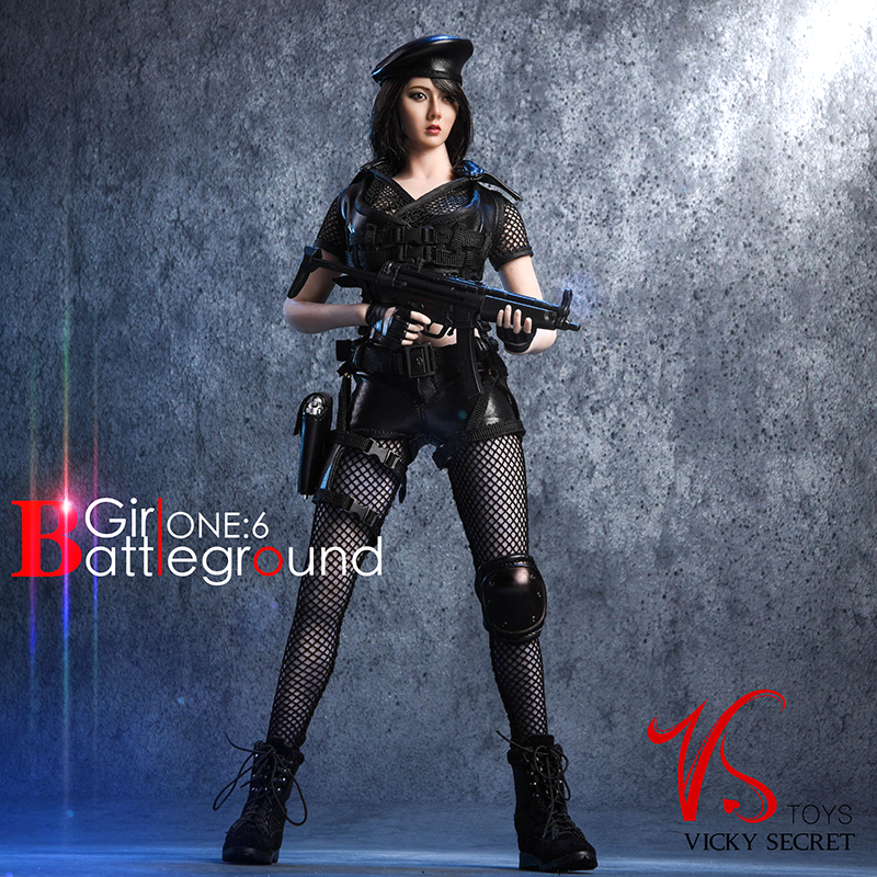 VSTOYS 18XG13-B Clothing Set Battlefield Girl Black