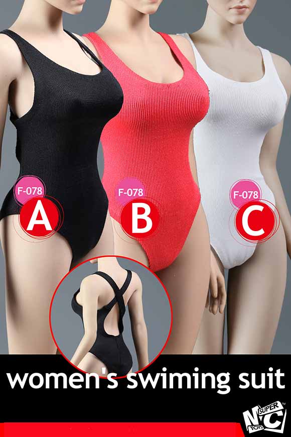 SUPERMCToys F-078D Women's Swimming Suit & Sheer Bodysuit