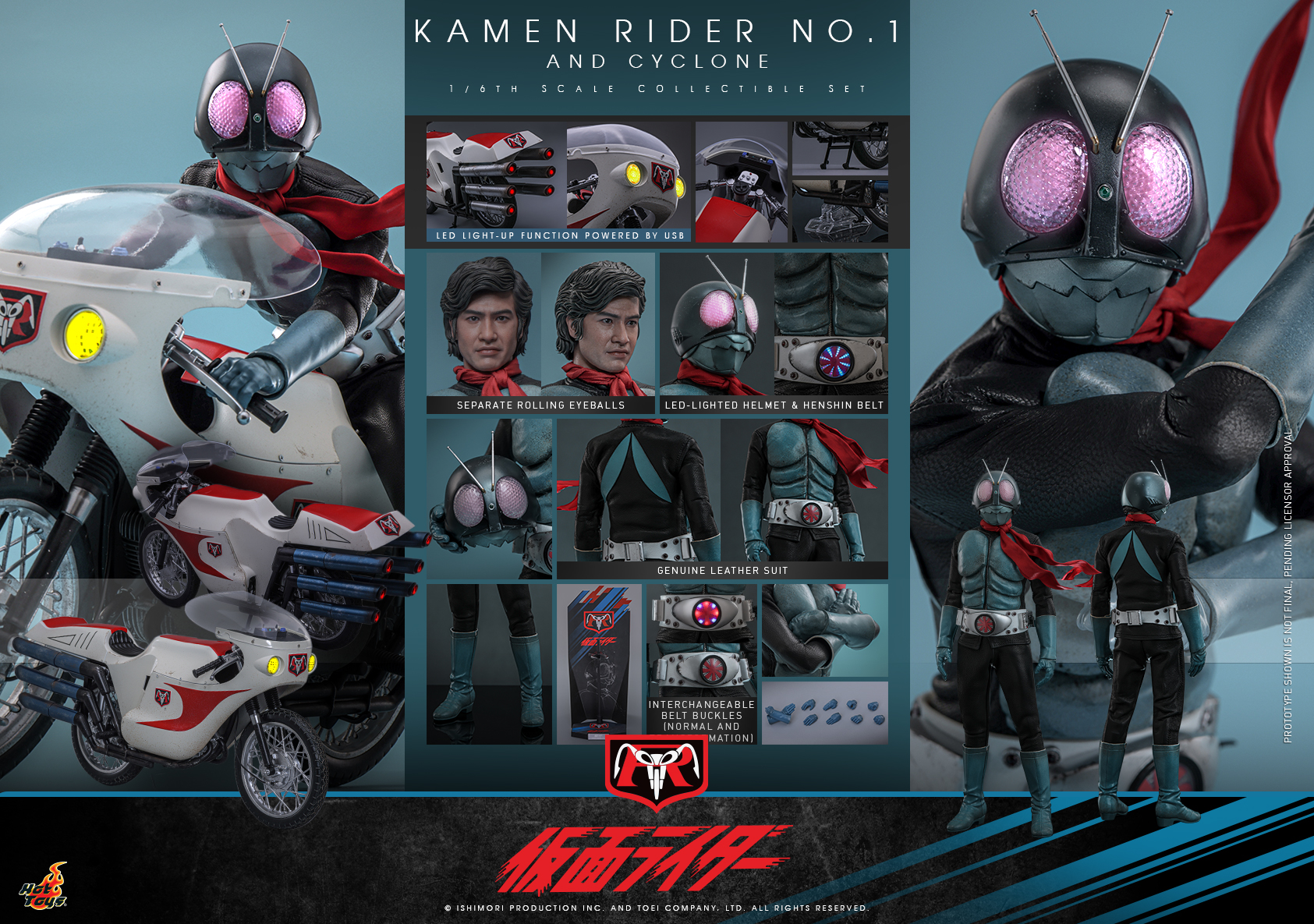 Hot Toys TMS148 Kamen Rider - Kamen Rider No. 1 and Cyclone