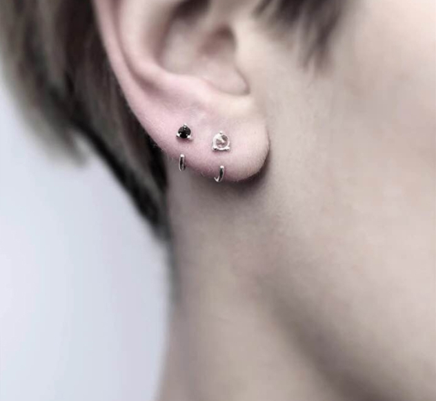ต่างหูสำหรับผิวแพ้ง่าย เงินแท้ 92.5% U mini Clip