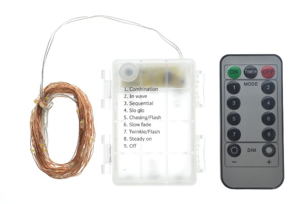 ไฟ Led ใส่ถ่าน มีรีโมท ความยาว 5 เมตร